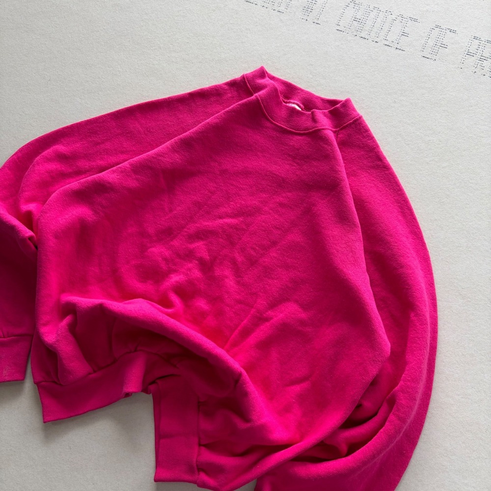 Vintage 90s Pink Fruit of the Loom Crewneck Sweatshirt